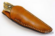 Sheath Knife - Bark Mammoth Ivory Handle by Moriya