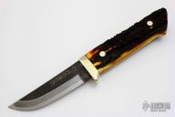 Sheath Knife - Stag Handle by Moriya