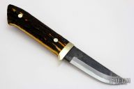 Sheath Knife - Stag Handle by Moriya