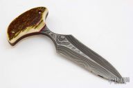 Damascus Push Dagger