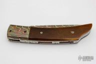 Camel Bone and Damascus Linerlock
