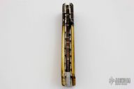 Mammoth Ivory and Damascus Linerlock