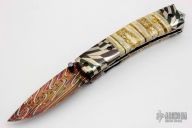 Mammoth Tooth and Damascus Linerlock