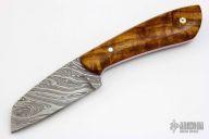 Damascus Fixed Blade with Pocket Sheath