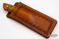 Damascus Fixed Blade with Pocket Sheath