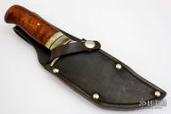 Snakewood and Ox Boss Clip Point Hunter