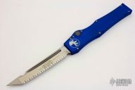 150-6BL Halo V T/E - Blue Satin Full Serrated