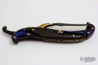 Carved Straight Razor - Mokume/Damascus/LSCF