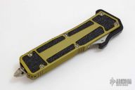 182-4TA Navy Scarab S/E Tan Satin Serrated