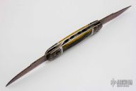 2 Blade "Spider Hole" with Mammoth Ivory and Damascus Auto