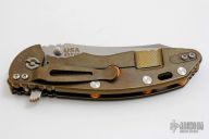 XM-18 3.5" Skinner with Anodized Ti, Steel Flame Crusader/Hinder Dog Tag and Hinder Brim - It