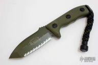 103-3GR Currahee T/E Green Full Serrated