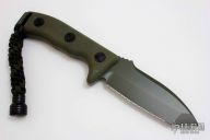 103-3GR Currahee T/E Green Full Serrated