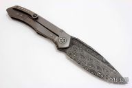 Raindrop Damascus and Titanium ANAX #009