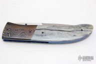 Damascus and Bone Gents Folder