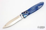 Damascus and Bone Dagger Folder