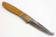 Damascus and Mammoth Ivory Gents Folder