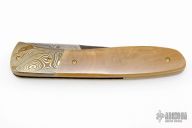 Damascus and Mammoth Ivory Gents Folder