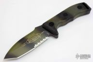 103-14 Currahee Tanto Green Camo Tactical Serrated
