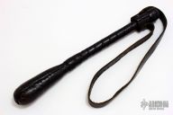 Black Leather Springloaded Blackjack w/ Strap