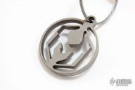 Titanium Heretic Logo Keychain