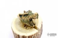 Fierce Dog Bead in Brass