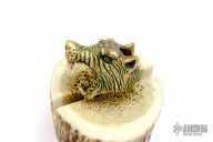 Fierce Dog Bead in Brass