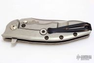 0562CF Hinderer Slicer - Green Linen Micarta