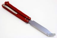 Red G-10 and Titanium Balisong