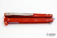 Red G-10 and Titanium Balisong