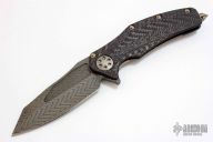 Matrix - Herringbone Damascus and Carbon Fiber