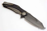 Matrix - Herringbone Damascus and Carbon Fiber