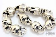 Good Art Hollywood Silver Skull Bracelet