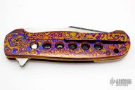 Dressed Patton Flipper - Damascus/Timascus