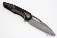 Sigil - Apocalyptic Elmax Carbon Fiber Damascus Plate