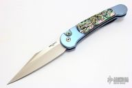 Monaco - Blue Handle / Abalone Inlay / Satin Blade