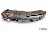 QSB Flipper with Damascus Bolsters & Clip