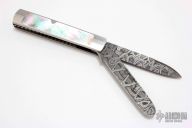 Doctor's Knife - Damascus and Black Lip Interframe