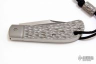 Jigged Titanium Lanny's Clip with Damascus Blade