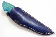 Sheath Knife - Back Eye Burl Wood Handle by Moriya