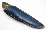 Sheath Knife - Blue Mammoth Ivory Handle by Moriya