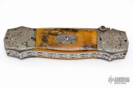 Two Blade Damascus & Mammoth Ivory D/A