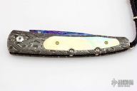 Lancet - Damascus and Gold Lip Pearl