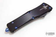 Combat Troodon - Mirror Hell Hound Staight Razor w/ Blue Ti Hardware