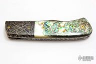 Damascus and Abalone Linerlock