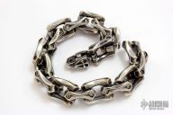 Axe Link Sterling Bracelet - Crusader Cross