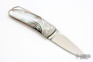 Carved Black Lip Pearl Linerlock