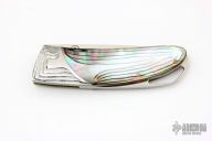 Carved Black Lip Pearl Linerlock