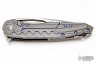 Sigil - Mirror Polish/Titanium/Blue Hardware/Damascus Plate