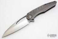 Sigil - Satin/Titanium/Blue Hardware/Damascus Plate